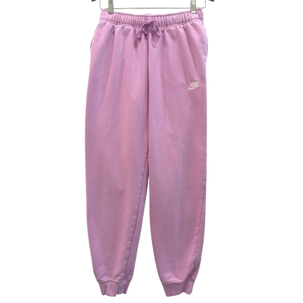 Nike Sportswear Essential Fleece Joggers Women's Size Small Pink Orchid